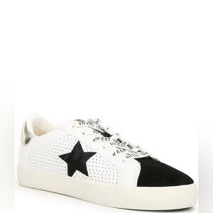 NEW Vintage Havana GADOL WHITE/BLACK GLITTER SNEAKERS size 8